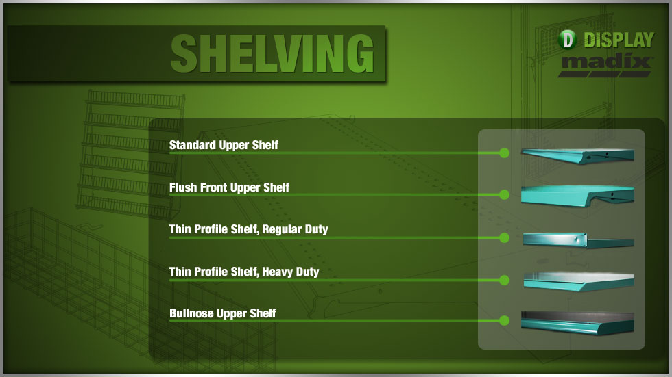 Madix's Full Line of Shelving Products
