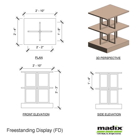 Freestanding Display (FD) Revit Layout