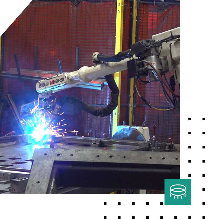 Robotic welding for American-made shelving