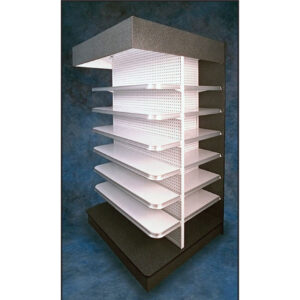 Three-Way End Merchandiser (shown with optional canopy)