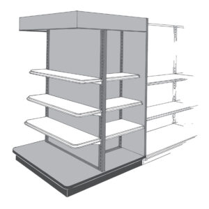 Three-Way End Merchandiser Optional Canopy