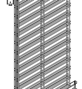Luxe Queuing Wire Grid Back 45°