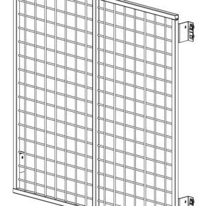 Pallet Rack Wire Grid Product Retainer 2" OC with Extended Bracket