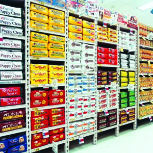 Wide Span Dog Food Display