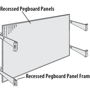Recessed Pegboard Panel Frame