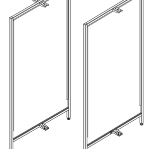 Vesta Fixture Upright Divider Panel, End and Intermediate