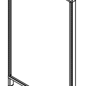 Vesta Fixture Gondola Core with Offset Slots