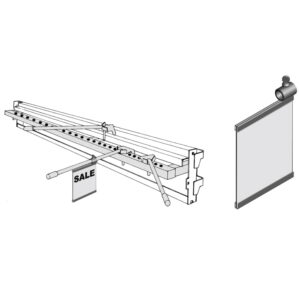 Vertical Divider Arm Sign Holder