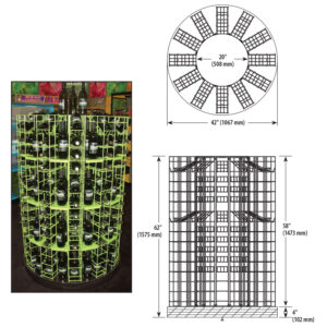 Circular Wire Wine Display