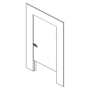 Dressing Room Door Panel with Locking Door