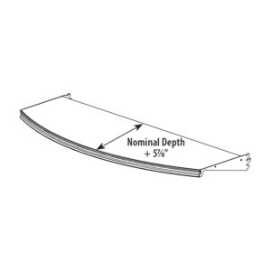 Extended Upper Shelf with Radius Front