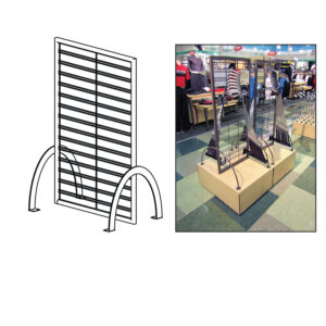 Golf Bag Plinth Wire End Panel