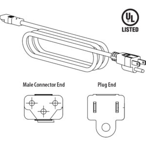 Lumelift HO LED Shelf Power Cord, Straight