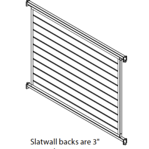 Luxe Queuing Slatwall Backs on One (1) Side