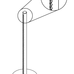 Luxe Queuing Post Slotted on Two (2) Sides