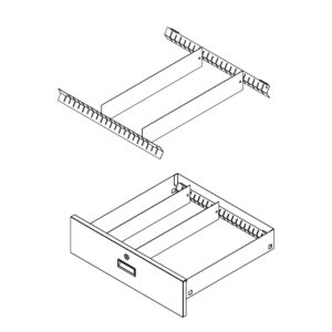 Pharmacy Metal Cabinet Drawer Divider System