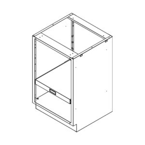 Pharmacy Metal Cabinet Open Unit with Pullout Printer Shelf