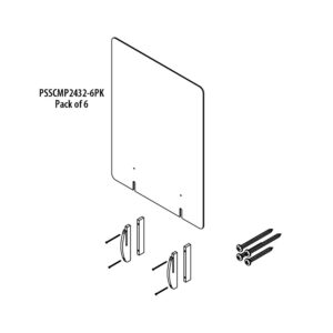 Protective Shield Counter Side Mounted (24" x 32")