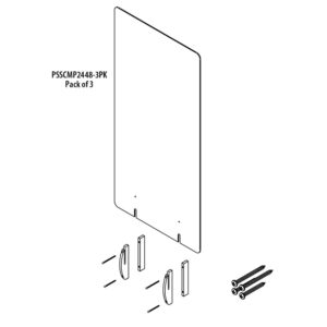 Protective Shield Counter Side Mounted (24" x 48")