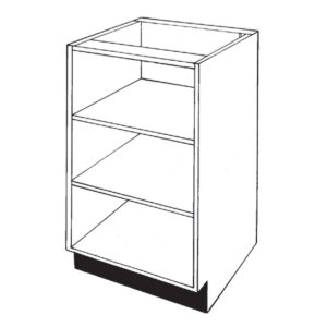 Pharmacy Wood Open Unit with Two Shelves