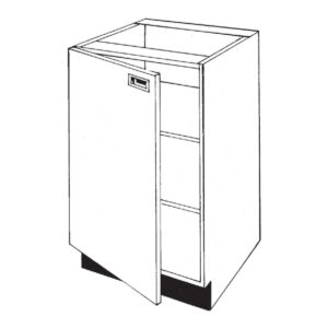 Pharmacy Wood Door Unit with Two Shelves