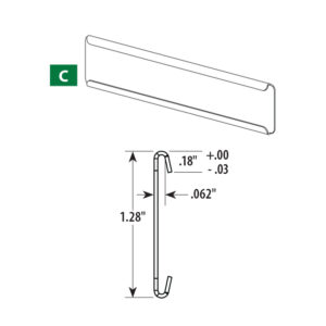 Saddle Bag Display Top Shelf Metal Tag
