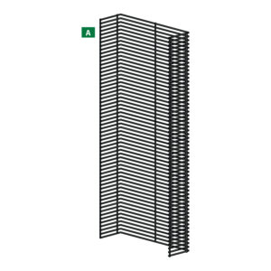 Saddle Bag Display Wire Grid End Panel with Returns