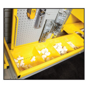 Sliding Peg Panel Bottom Track with Bin