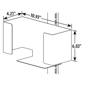 Sanitizing Station Accessory, Glove Box Holder for End Frame