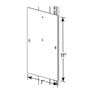 Sanitizing Station Accessory, Universal Gondola Upright Mount, Dispenser Plate Mount