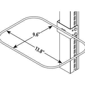 Sanitizing Station Accessory, Universal Gondola Upright Mount, Trash Can Holder