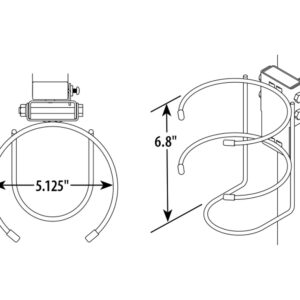 Sanitizing Station Accessory, Wipes Canister Holder for End Frame