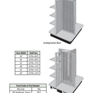 Wire Grid 4-Way Merchandiser