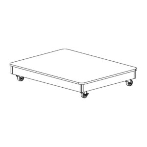 4-Way Merchandiser Base with Locking Casters