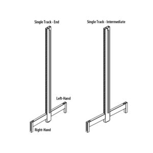 Tube Line Counter Uprights- Single Back End and Intermediate, No Levelers