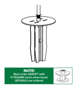 Tube Line Queuing Acrylic Bowl Mount
