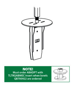 Tube Line Queuing Acrylic Bowl End Cap Mount