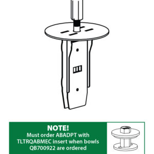 Tube Line Queuing Acrylic Bowl End Cap Mount