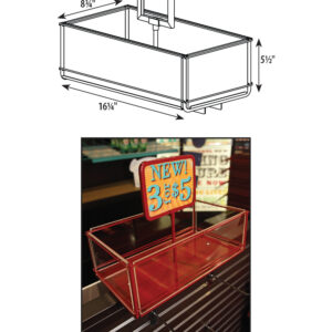 Tube Line Queuing Acrylic Trough with Sign Holder
