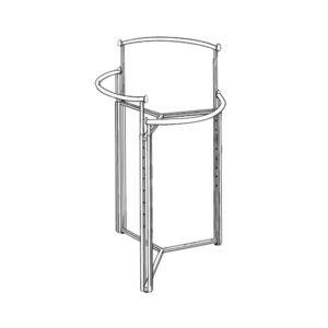Three Level Circular Rack Double Post