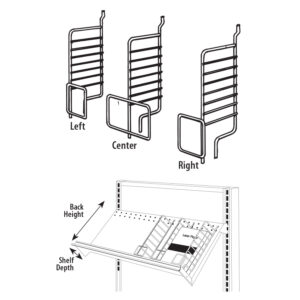 Uptilt Shelf Wire Divider