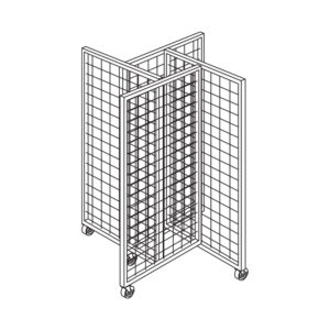 Wire Grid 4-Way Rolling Displayer