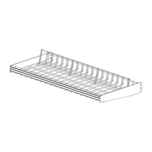 Wire Heavy-Duty Shelf, 3' with Fence