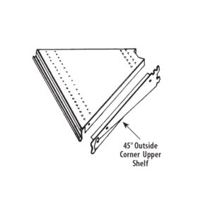Wall Outside Corner Upper & Base Shelf 45°