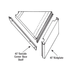 Wall Outside Corner Kickplate 45°