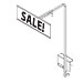 HDTV Sign Holder for Rolling Goods Vertical Divider Bar