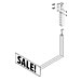 Three Position Overhead Flat Panel TV Attachment Bracket Sign Holder