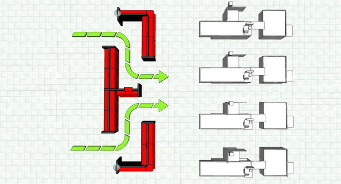 Tube Line Queuing Fixture