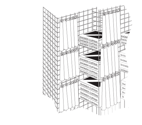 Shower Curtain Display System, Wire Grid