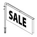 Wide Span Sign Holder, Adjustable Height, Top Post Mounted Arm
